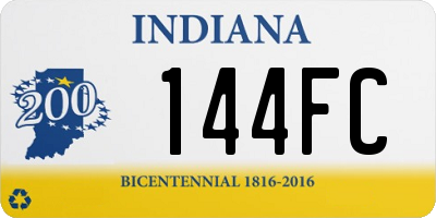 IN license plate 144FC