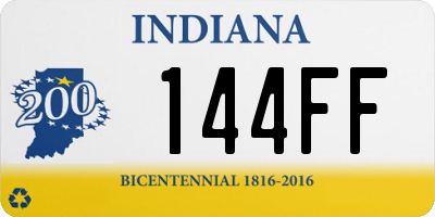 IN license plate 144FF