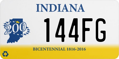 IN license plate 144FG