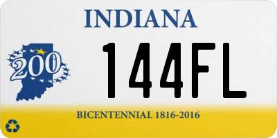 IN license plate 144FL