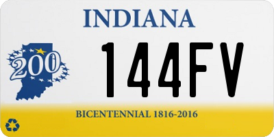 IN license plate 144FV