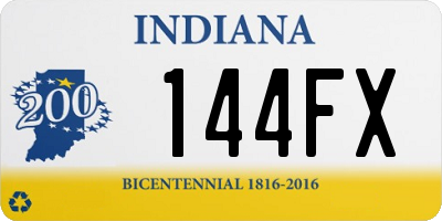 IN license plate 144FX