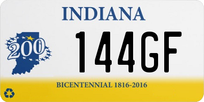 IN license plate 144GF