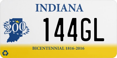 IN license plate 144GL