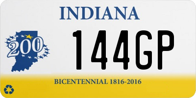 IN license plate 144GP