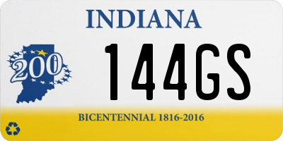 IN license plate 144GS