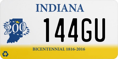 IN license plate 144GU