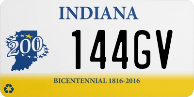 IN license plate 144GV