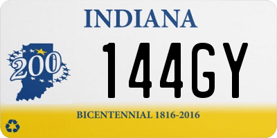 IN license plate 144GY