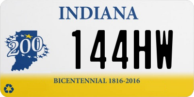 IN license plate 144HW