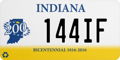 IN license plate 144IF
