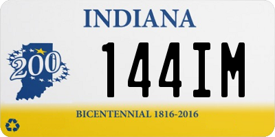 IN license plate 144IM