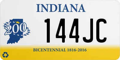 IN license plate 144JC