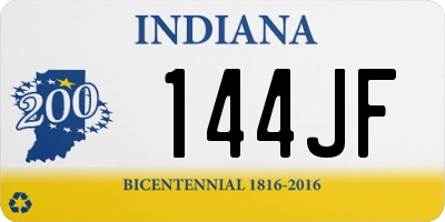 IN license plate 144JF