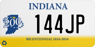 IN license plate 144JP