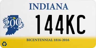 IN license plate 144KC