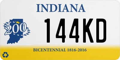 IN license plate 144KD