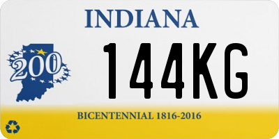 IN license plate 144KG