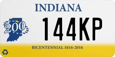 IN license plate 144KP