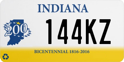 IN license plate 144KZ