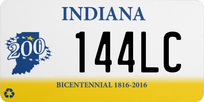 IN license plate 144LC