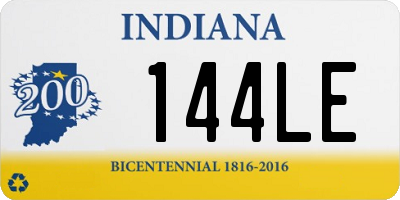 IN license plate 144LE