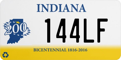 IN license plate 144LF