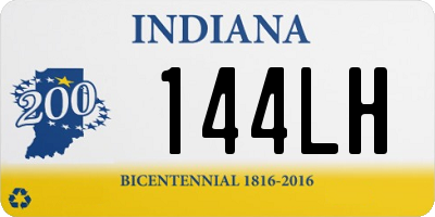 IN license plate 144LH