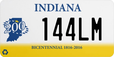 IN license plate 144LM