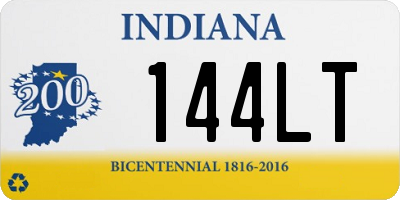 IN license plate 144LT