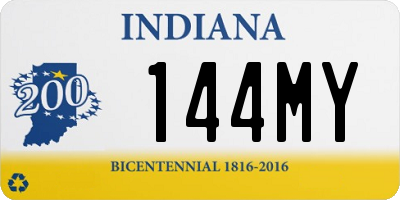 IN license plate 144MY