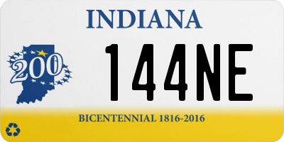 IN license plate 144NE