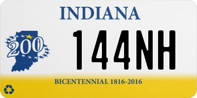 IN license plate 144NH