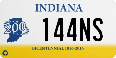 IN license plate 144NS