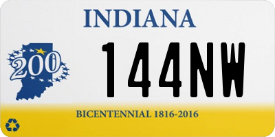 IN license plate 144NW