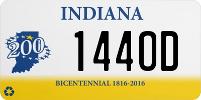 IN license plate 144OD