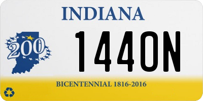 IN license plate 144ON