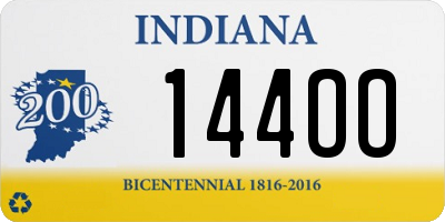 IN license plate 144OO