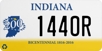 IN license plate 144OR