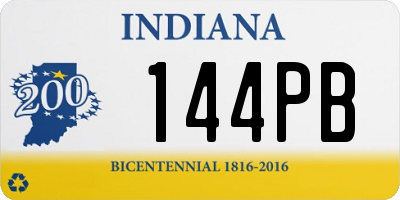 IN license plate 144PB