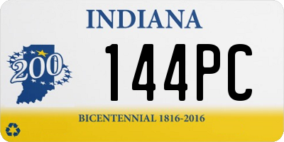 IN license plate 144PC