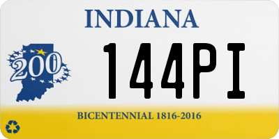 IN license plate 144PI