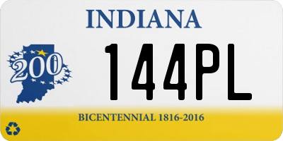 IN license plate 144PL