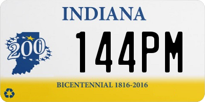 IN license plate 144PM