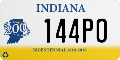 IN license plate 144PO