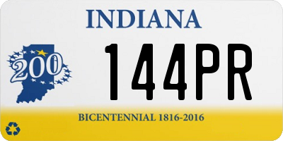 IN license plate 144PR