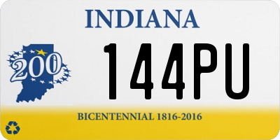 IN license plate 144PU