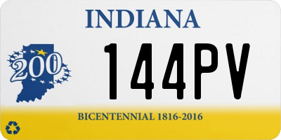 IN license plate 144PV