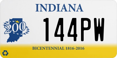 IN license plate 144PW