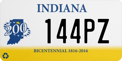 IN license plate 144PZ